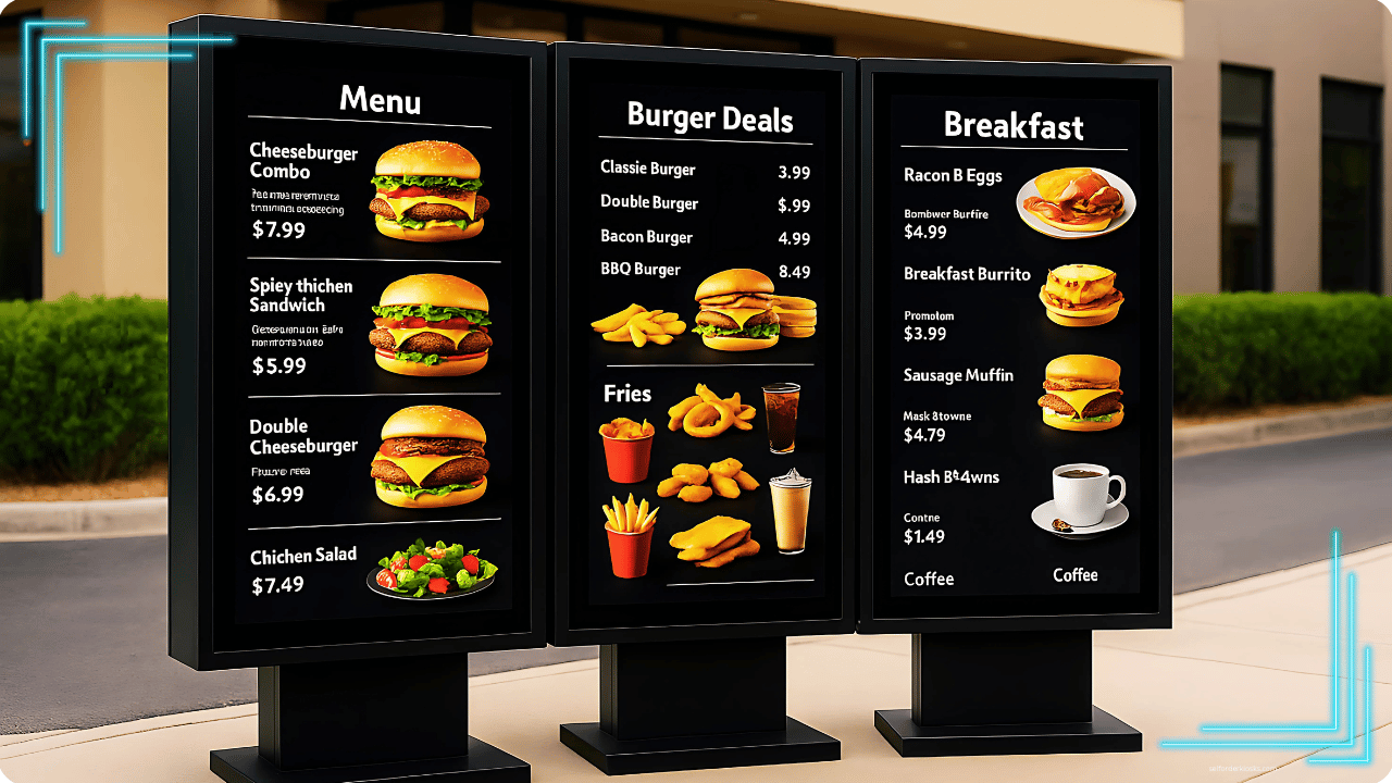 best outdoor Digital Menu Board for Restaurants